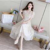 ワンピース ロングスカート ひざ丈 きれいめ カジュアル 花柄 韓国風 | And Kawaii | 詳細画像3 