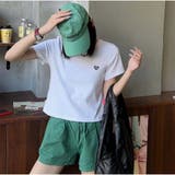 半袖Tシャツ カジュアル ショート丈 夏服 レディース 韓国ファッション | And Kawaii | 詳細画像12