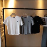 半袖Tシャツ カジュアル ショート丈 夏服 レディース 韓国ファッション | And Kawaii | 詳細画像2