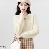 ニット 丸首 Vネック トップス 秋冬 セーター あったか 韓国 | And Kawaii | 詳細画像2 