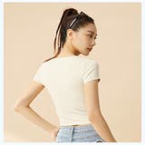 ショート丈Tシャツ ヨガTシャツ 高弾力 | And Kawaii | 詳細画像10 