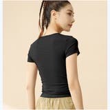 ショート丈Tシャツ ヨガTシャツ 高弾力 | And Kawaii | 詳細画像12 