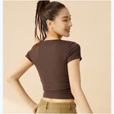 ショート丈Tシャツ ヨガTシャツ 高弾力 | And Kawaii | 詳細画像14 