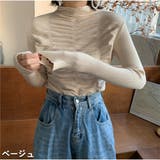 ベージュ | ニット カットソーニットソー 細リブ | And Kawaii