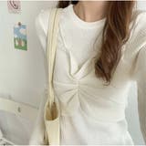 ホワイト | ニット カットソーニットソー 細リブ | And Kawaii