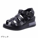 ブラック | グルカフラットサンダル 厚底サンダル ストラップサンダル | And Kawaii