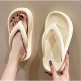 ベージュ | 厚底トングサンダル レディース スリッパ | And Kawaii