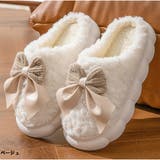 ベージュ | ルームシューズ ボアスリッパ モフモフ 厚底 室内用 滑り止め オフィス | And Kawaii