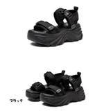 ブラック | 厚底サンダル スニーカーサンダル マジックテープ | And Kawaii