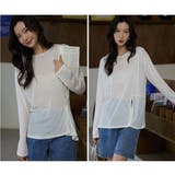 カットソートップス 長袖 無地 薄手 シンプル 柔らかなカットソー 羽織り | And Kawaii | 詳細画像10 