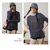 カットソートップス 長袖 無地 薄手 シンプル 柔らかなカットソー 羽織り | And Kawaii | 詳細画像11 