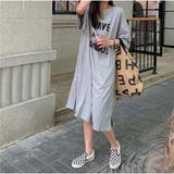 ワンピース 半袖 膝丈ワンピ レディース ロゴワンピース 夏服 | And Kawaii | 詳細画像11 