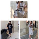 ワンピース 半袖 膝丈ワンピ レディース ロゴワンピース 夏服 | And Kawaii | 詳細画像5 