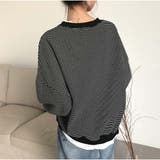 長袖カジュアルパーカー 重ね風 ボーダー柄 | And Kawaii | 詳細画像5 