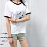 バイカラーTシャツ ロゴTシャツ 半袖 ショート丈 カジュアル 夏服 | And Kawaii | 詳細画像2