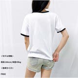 バイカラーTシャツ ロゴTシャツ 半袖 ショート丈 カジュアル 夏服 | And Kawaii | 詳細画像4