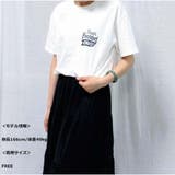 半袖Tシャツ クルーネック 前後ロゴプリント ゆったりトップス | And Kawaii | 詳細画像8 