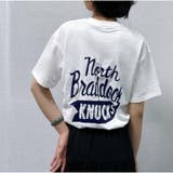 半袖Tシャツ クルーネック 前後ロゴプリント ゆったりトップス | And Kawaii | 詳細画像9 