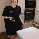 半袖Tシャツ 前後ロゴプリント 夏 綿Tシャツ レディース韓国 | And Kawaii | 詳細画像8 