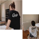半袖Tシャツ 前後ロゴプリント 夏 綿Tシャツ レディース韓国 | And Kawaii | 詳細画像9 
