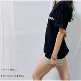 半袖Tシャツ 前後ロゴプリント 夏 綿Tシャツ レディース韓国 | And Kawaii | 詳細画像3 