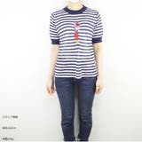 半袖ボーダーニット Tシャツ トップス カットソー 切り替え レディース | And Kawaii | 詳細画像8 