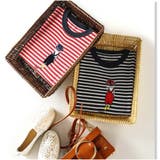 半袖ボーダーニット Tシャツ トップス カットソー 切り替え レディース | And Kawaii | 詳細画像4 