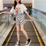 Tシャツ かわいいロゴプリント 体型カバー | And Kawaii | 詳細画像5