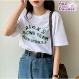 半袖Tシャツ ロゴプリント コットン | And Kawaii | 詳細画像1
