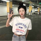 半袖Tシャツ レディース ゆったり韓国 ロゴプリント | And Kawaii | 詳細画像4 