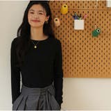 ロンT Tシャツ 着やせ 長袖プルオーバー 無地 韓国ファッション | And Kawaii | 詳細画像11 