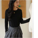 ロンT Tシャツ 着やせ 長袖プルオーバー 無地 韓国ファッション | And Kawaii | 詳細画像12 