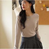 ロンT Tシャツ 着やせ 長袖プルオーバー 無地 韓国ファッション | And Kawaii | 詳細画像15 