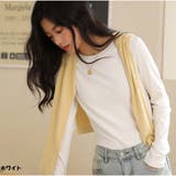 ホワイト | ロンT Tシャツ 着やせ 長袖プルオーバー 無地 韓国ファッション | And Kawaii