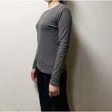 ロンT Tシャツ 着やせ 長袖プルオーバー 無地 韓国ファッション | And Kawaii | 詳細画像5 