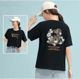 Tシャツ 半袖 クルーネック 前後ロゴプリント ゆったりトップス 韓国風 | And Kawaii | 詳細画像9 