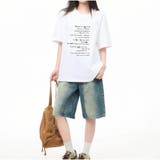 オーバーサイズ半袖Tシャツ 英字プリント 韓国風 | And Kawaii | 詳細画像6