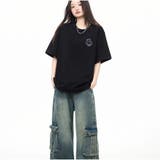半袖Tシャツ オーバーサイズ スマイル刺繍 韓国風 | And Kawaii | 詳細画像5