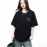 半袖Tシャツ オーバーサイズ スマイル刺繍 韓国風 | And Kawaii | 詳細画像6