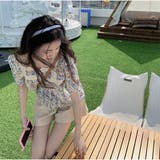 トップスブラウス スクエアネック 春 夏 花柄 かわいい | And Kawaii | 詳細画像10