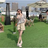 トップスブラウス スクエアネック 春 夏 花柄 かわいい | And Kawaii | 詳細画像5