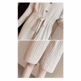 ニットカシュクールワンピース リブ編み Vネック | And Kawaii | 詳細画像12