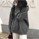 グレー | ニット 長袖ニットソー トップス 無地 秋冬 ゆったり クルーネック 秋 冬 | And Kawaii