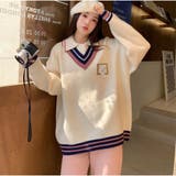 長袖ニット レディース トップス 長袖 韓国 | And Kawaii | 詳細画像1