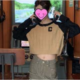 ニットショート丈 長袖ニットトップス 秋冬 韓国 ロゴ刺繡セーター | And Kawaii | 詳細画像7 