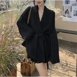 ニットカーディガン ニットトップス ベルト付き 秋冬新作 | And Kawaii | 詳細画像1 