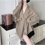 キャメル | ニットカーディガン ニットトップス ベルト付き 秋冬新作 | And Kawaii