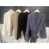 ニットカーディガン ニットトップス ベルト付き 秋冬新作 | And Kawaii | 詳細画像2 