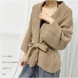 ニットカーディガン ニットトップス ベルト付き 秋冬新作 | And Kawaii | 詳細画像4 