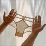 ベージュ | レースショーツ バックリボン ダブルストラップ セクシー | And Kawaii